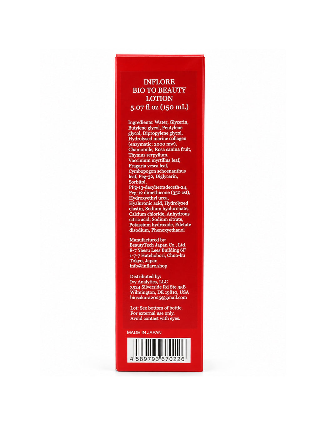 INFLORE Bio to Beauty Lotion