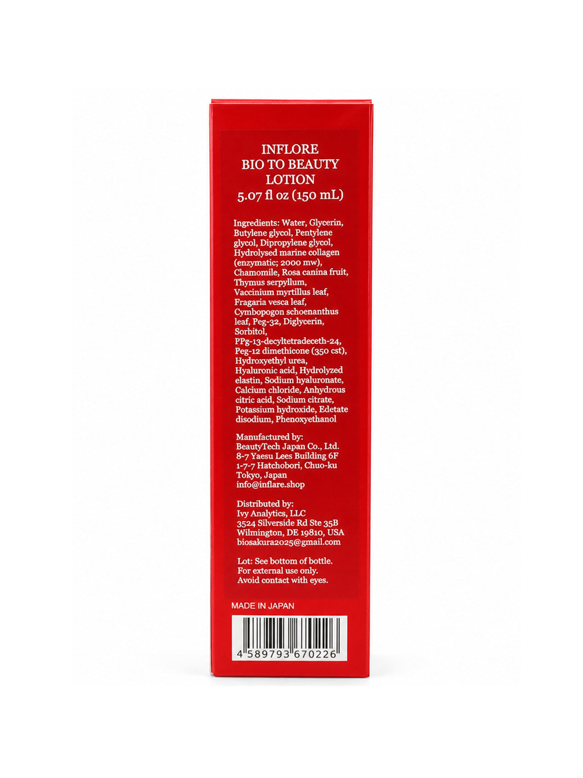 INFLORE Bio to Beauty Lotion